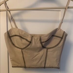 Princess Polly Tan Bustier Bodysuit Camisole